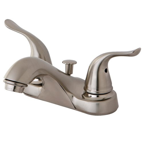 Kingston Brass KB5628YL 4 in. Centerset Bathroom Faucet, Brushed Nickel
