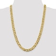 thumbnail image 4 of 14K Yellow Gold 9.4mm Solid Polished Light Flat Cuban Chain 24 Inch, 4 of 6
