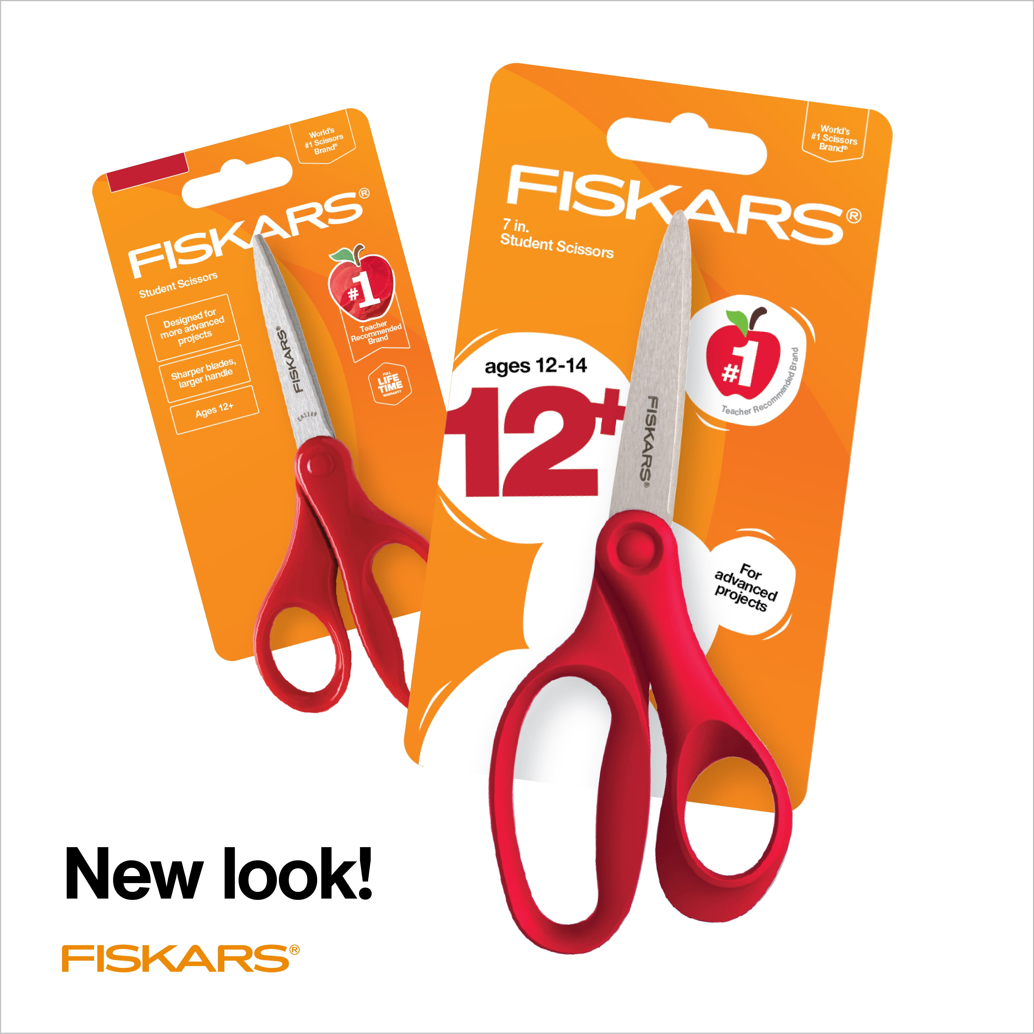  Fiskars Schoolworks 153520-1004 Back to School Supplies, Kids  Scissors Bulk Blunt-tip, 5 Inch, 12 Pack, Red/Blue : Toys & Games