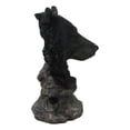 thumbnail image 4 of Western Rustic Wildlife Forest Black Bear Bust Figurine with Rocky Steppes Stand, 4 of 9