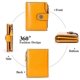 thumbnail image 4 of Cartera Pequeña de Piel Auténtica para Mujer Bloqueo RFID Color Amarillo CHAO, 4 of 5