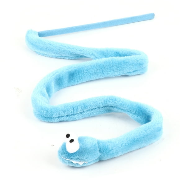 Cat Toy Snake Shape Cat Teaser Funny Cat Kitten Pet Playing Toy Blue