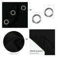 thumbnail image 4 of Deconovo Grommet Blackout Curtains for Living Room Solid Thermal Room Darkening Curtains 42x63 inch Black 2 Panels, 4 of 6