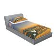 thumbnail image 3 of Ambesonne Landscape Fitted Sheet & Pillow Sham Set, Mediterranean Valley, Queen, Blue Yellow Green, 3 of 3