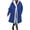 Blue, variant on Women's Winter Coats Soft Fleece Lined Mid‑Length Overcoat Hooded Button Down,Warm Windproof Daily Home Outdoor Working Wear,Beige,L