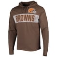thumbnail image 2 of Men's '47 Brown Cleveland Browns Field Franklin Hooded Long Sleeve T-Shirt, 2 of 3