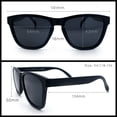 thumbnail image 3 of SA106 Polarized Sport Keyhole Bridge Sunglasses for Men UV400 Lightweight Plastic Matte Black Frame - Black Lens, 3 of 6