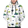 thumbnail image 4 of Hoodies for Men - Wine Print No.J918 Long Sleeve Comfrt Men'S Fashion Hoodies & Sweatshirts, Sweatshirts for Men Hoodies Pullover Clothing Clothes with Pouch, 4 of 7