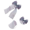thumbnail image 3 of Unique Bargains 1 Pc Elegant Bow Ribbon Duckbill Hair Clips Hairdo Clip Purple, 3 of 5
