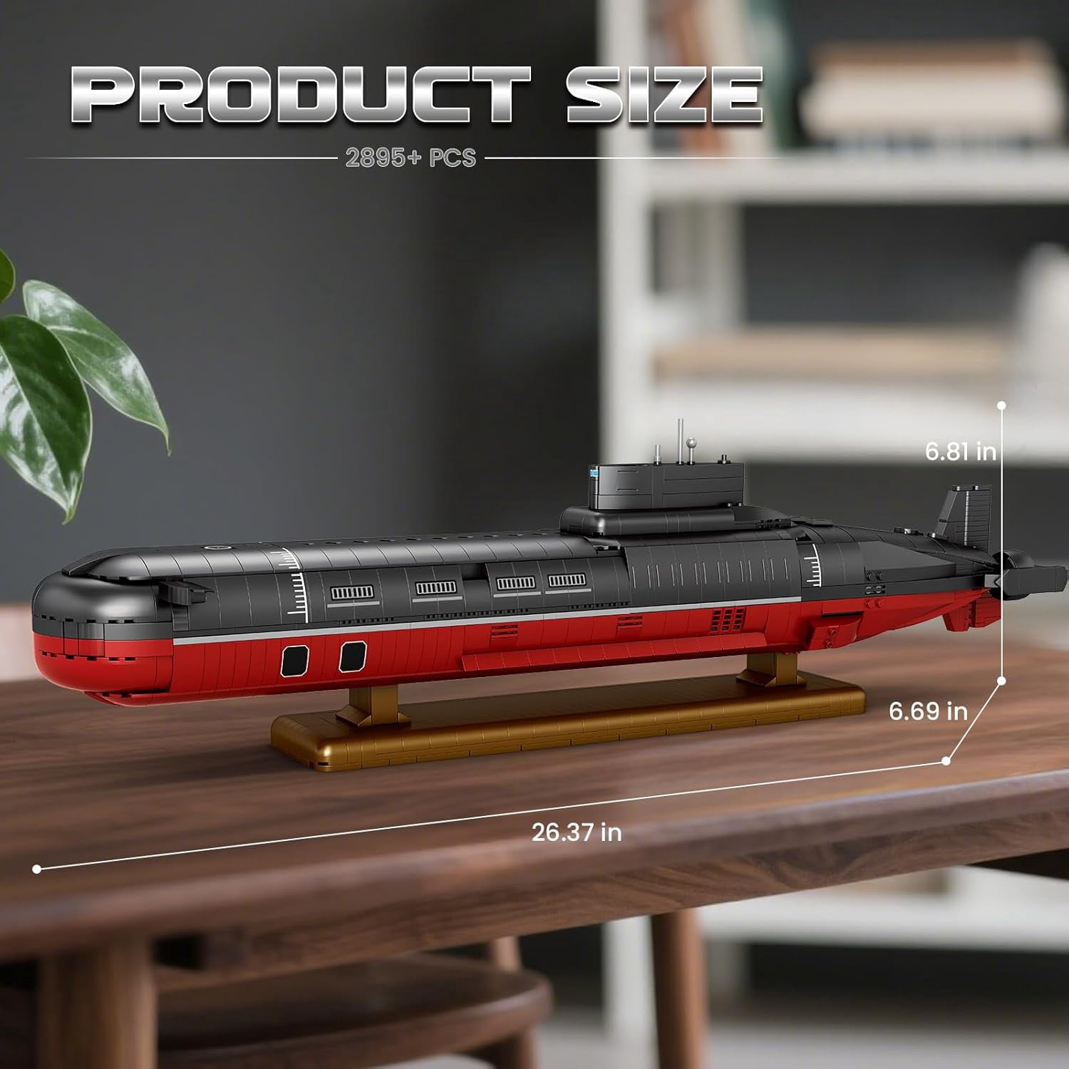 Technic  Nuclear Submarine Building Sets for Adults, Typhoon-Class Nuclear Submarine Model Kit, History Collectible Decor, Military Toy
