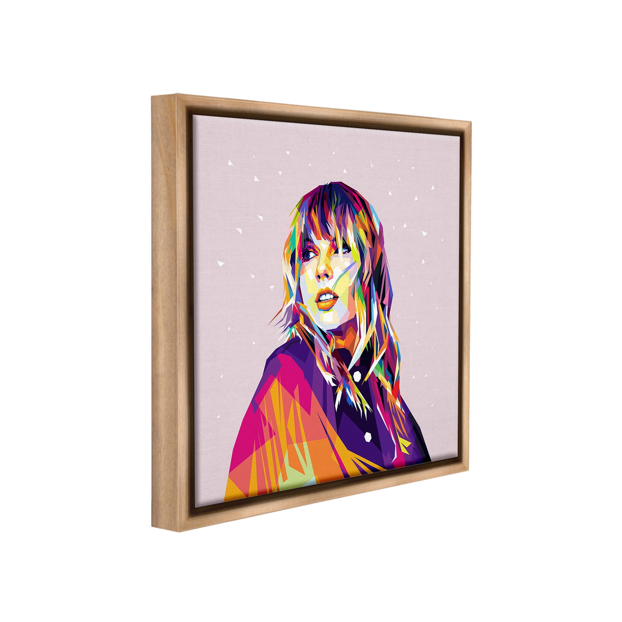 Stupell Industries Geometric Pattern Taylor Abstract Painting Brown Floater Framed Canvas Art Print Wall Art, 18 x 18