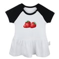 thumbnail image 1 of Fruit Strawberry Pattern Dresses For Baby, Newborn Babies Skirts, Infant Princess Dress, 0-24M Kids Graphic Clothes (Black Raglan Dresses, 6-12 Months), 1 of 4