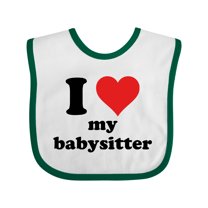Inktastic I Heart My Babysitter Boys or Girls Baby Bib
