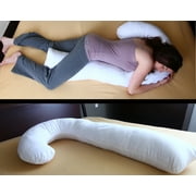Living Healthy Products CBP-003-01 J Full Body Pillow with Hypoallergenic Synthetic Fiber Filler