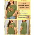 thumbnail image 5 of Anbech MAMA Sunflower Plus Size T-Shirts for Women Graphic Sunflower with Butterflies Print Oversize Short Sleeves T-Shirt with Round Neck, 5 of 9