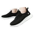 thumbnail image 3 of Winter Running Shoes for Women Warm Furry Lined Slip on Walking Shoes Lace up Fashion Sneakers Cold Weather Outdoor Athletic Shoes Black Size 8, 3 of 9