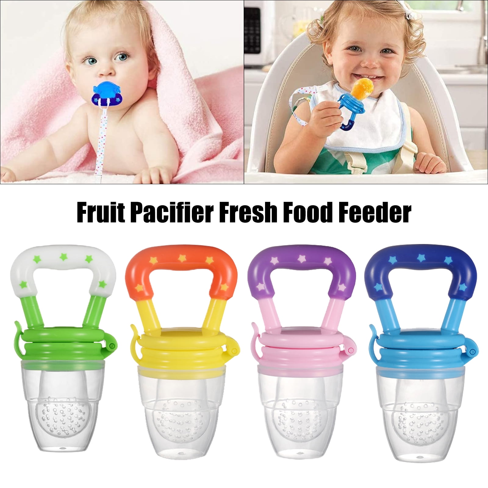 2 Pcs Baby Food Feeder-Fresh Fruit Feeder Pacifier-Infant Teething Toy Teether 