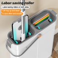 thumbnail image 5 of 2025 New Mop And Bucket With Wringer Set For Home - Hands-Free Flat Floor Mop Bucket Wet Dry Use Floor Cleaning System For All Floor Types And Windows-4 Pads (40''Microfiber Mop And Bucket Set-4 Pads), 5 of 5