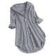 thumbnail image 2 of ICHUANYI Clearance Women Stripe Long Sleeve Turn-down Collar Button Loose Top Blouse(Black, S) ICHUANYI WER2023080705852, 2 of 3