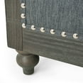thumbnail image 2 of Noble House Glencoe Chesterfield Chair, Charcoal and Dark Brown, 2 of 12