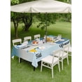 thumbnail image 5 of 54x80 Inch Outdoor Tablecloth with Umbrella Hole Zipper Rectangle Blue Ombre Laundry Rectangular Tablecloths Outside Waterproof Wash Dry Fold Repeat Patio Table Cloth Cover for Picnic Party, 5 of 8