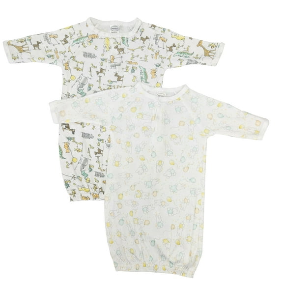 Bambini Layette Unisex Newborn Baby 2 Piece Gown Set
