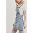 thumbnail image 3 of Womens Cute Denim Jean Overall Short Dress Skirt - Classic Washed Overall Skirts CTB583LSK, 3 of 11