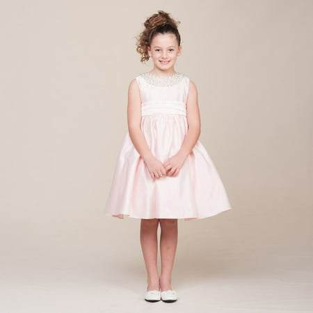 Crayon Kids Little Girls Blush Pink Precious Flower Girl Easter Dress ...
