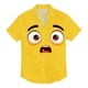 thumbnail image 3 of Ceisia Men's Funny Expression Print Short Sleeve Button Down Casual Beach Shirt Yellow L Gifts, 3 of 5
