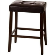 Hillsdale Boston Backless Non-Swivel Bar Stool in Espresso