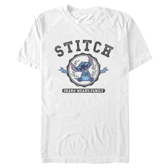 Mens Lilo & Stitch Ohana Means Family Collegiate T Shirt