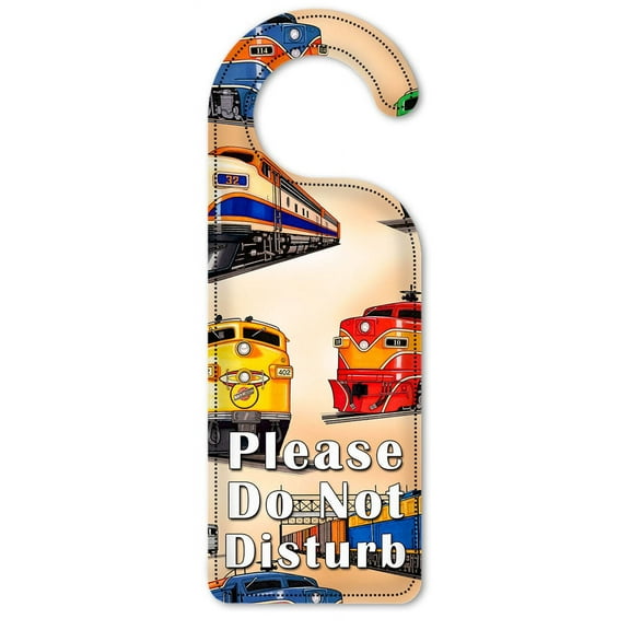 Do Not Disturb Door Knob Hanger Sign - Diesel Trains - Image by Dan Morris