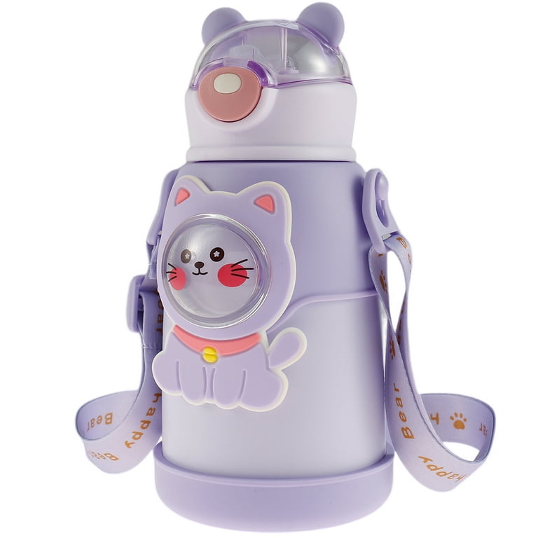 Cute Cartoon Water Bottle For Kid Insulated Stainless Steel