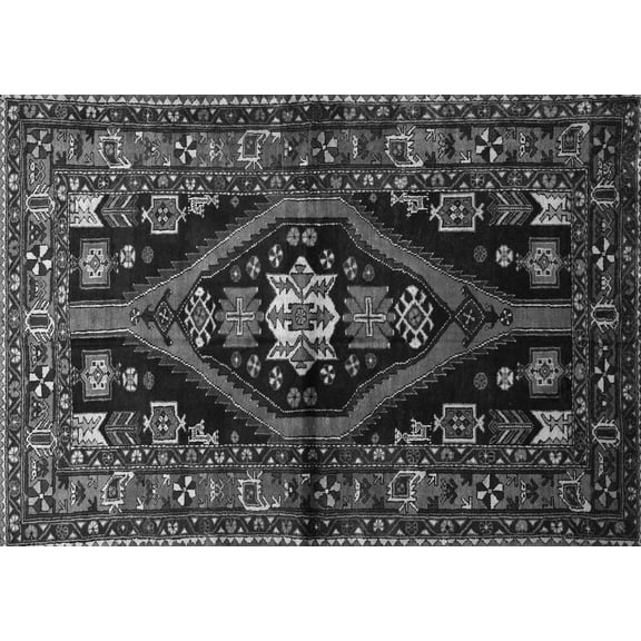 Ahgly Company Indoor Rectangle Persian Gray Traditional Area Rugs, 5' x 7'