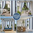 thumbnail image 5 of Navy Blue Aqua Striped Outdoor Curtains for Patio Waterproof, Windproof Privacy Curtains with Weighted Bottom, Farmhouse Stripe Art Outside Drapes for Picnic Garage Backyard Cabana 54"x84" 1 Panel, 5 of 8