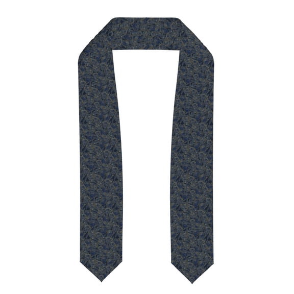 Fuzoiu Golden Peonies Print Graduation Sash,Graduation Stole,Unisex Adult Graduation Stole Shawl 91" Long,for Academic Commencements Shawl-Flattened