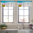 thumbnail image 4 of LALILO Kitchen Curtain Valance Funny Forest Little Animals Rod Pocket Window Curtain 52"x 18" Set of 2, 4 of 7