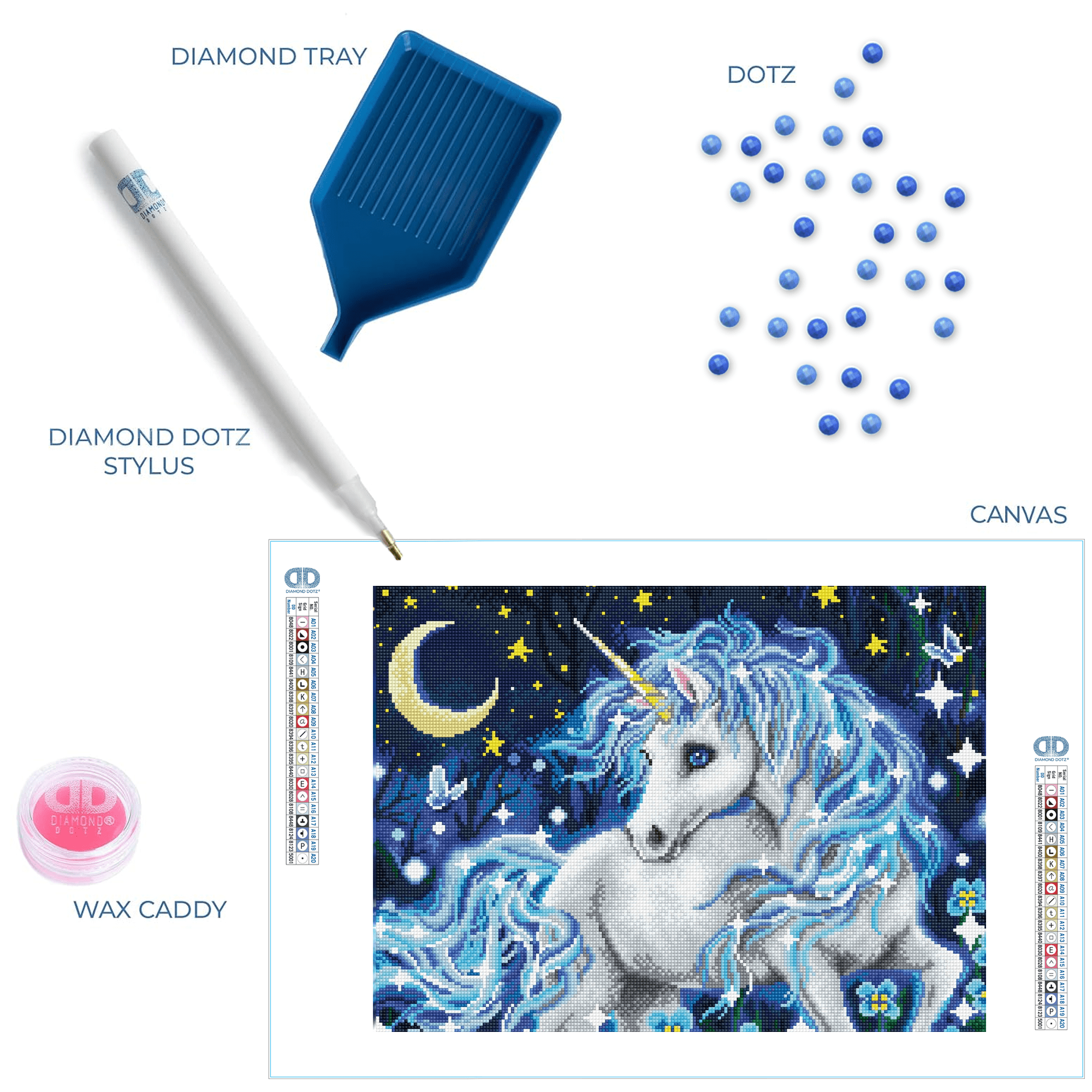 Diamond Dotz Moonlight Unicorn Diamond Painting Kits for Adults - Diamond Art Kits a Relaxing Creative Craft Kit with Dotz Gems 20.5"x16.5"