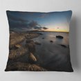 thumbnail image 2 of Designart Dark Sydney Coastline - Seascape Throw Pillow - 18x18, 2 of 5