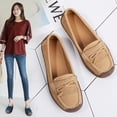 thumbnail image 7 of Big Size Women's Casual Loafers Slip On Leather Shoes Lightweight Walking Shoes Moccasins Classic Penny Loafer Flats Boat Shoes, 7 of 7