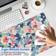 thumbnail image 4 of Long Mouse Pads for Desk,Pioneer Flower Floral Print Pattern Desk Mats on Top Of Desks, Desk Mouse Pad Extra Large with 3mm Non-Slip Base and Stitched Edge for Gaming,Office,Work,Home 31.5"x11.8", 4 of 6