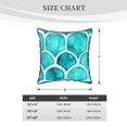 thumbnail image 2 of Velvet Rimmed Pillowcase Is Not Easy To Open Line Deformation Invisible Zipper Opening And Closing Only Pillowcase Does Not Contain Pillow Core Turquoise Moroccan Trellis Hand-Drawn Sketch_2 20"X20", 2 of 8