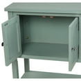 thumbnail image 6 of 36 Inch Modern Console Table with 2 Storage Drawers and Open Bottom Shelf, Wood Storage Cabinet Side Table for Entryway Hallway and Living Room, Green, 36''x13.9''x34.3'', 6 of 7