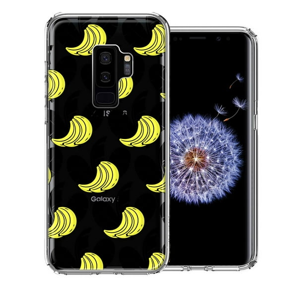 MUNDAZE For Samsung Galaxy S9 Plus Tropical Bananas Design Double Layer Phone Case Cover