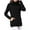 Black, variant on Pregnant Knitting Cotton Nursing Tops Solid Color Turtleneck Long Sleeve Postpartum Tunic with Pocket Maternity Cozy Blouse