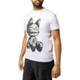 thumbnail image 3 of HEADS OR TAILS Mens Rhinestone Tee Seated Kitten With Shades, White, M, 3 of 4