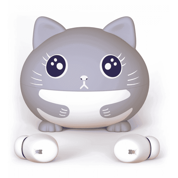 Kids Earbuds, Cat Wireless Headphones for Kids with Chaging Case, 85dB Safe Volume, IPX6 Waterproof, Passive Noise Cancelling, Touch Control, 30H Playtime, Wireless Earbuds for Girls Boys Teen