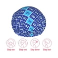 thumbnail image 5 of Kdxio Multiplication Table Print Shower Cap for Women,Elastic and Reusable,Double Waterproof Layers Bathing Hat, 5 of 6
