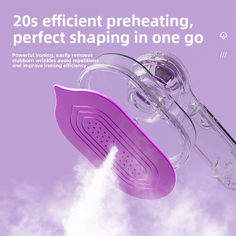 Mini clothes iron, foldable, with heat insulation and anti-scalding base, fast ironing in a large area, fast heating, suitable for wrinkling clothes.