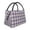 Purple Floral Gingham Check Plaid, variant on Vsdgher Bee Print Insulated Reusable Bags with Sturdy Zipper and Handles, Foldable Totes for Hot or Cold Food Bring or Delivery
